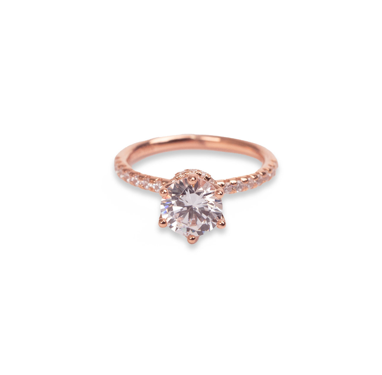 Princess shaped solitaire ring 