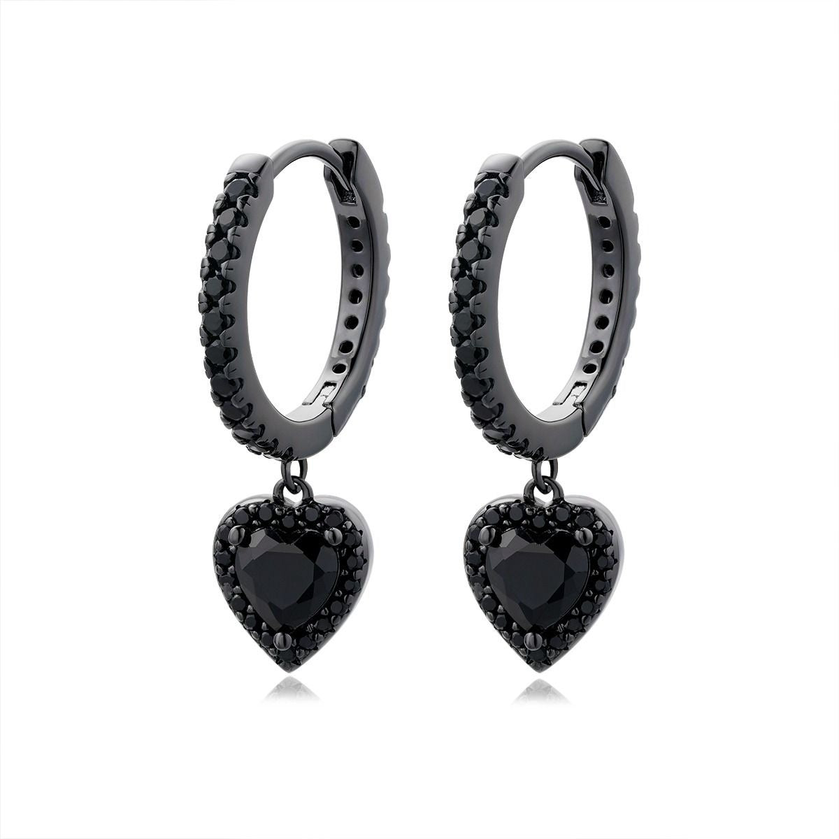 Argollas de corazón Black