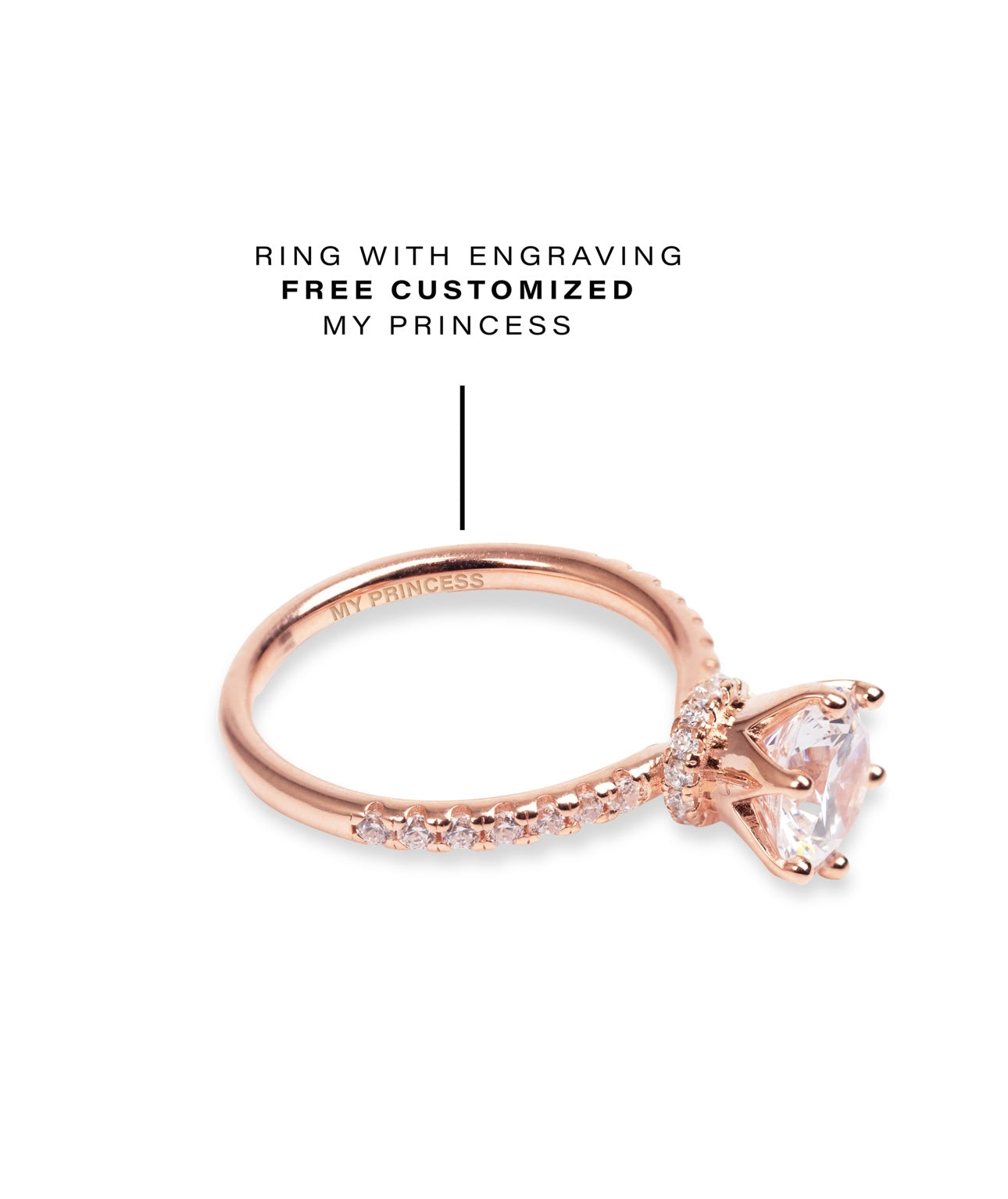 Princess shaped solitaire ring 