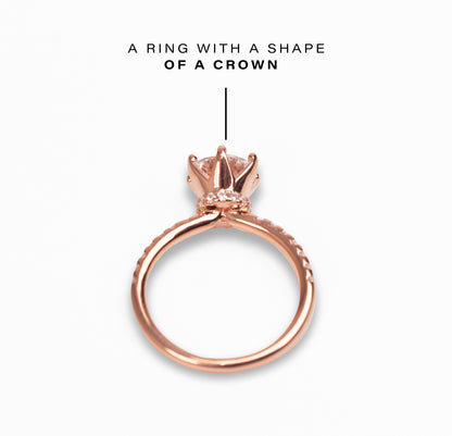 Princess shaped solitaire ring 