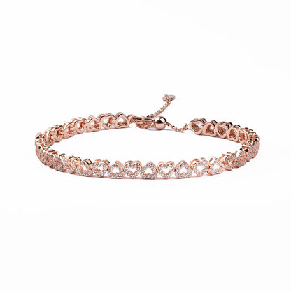 Full Hearts Bracelet (Rose Gold) 