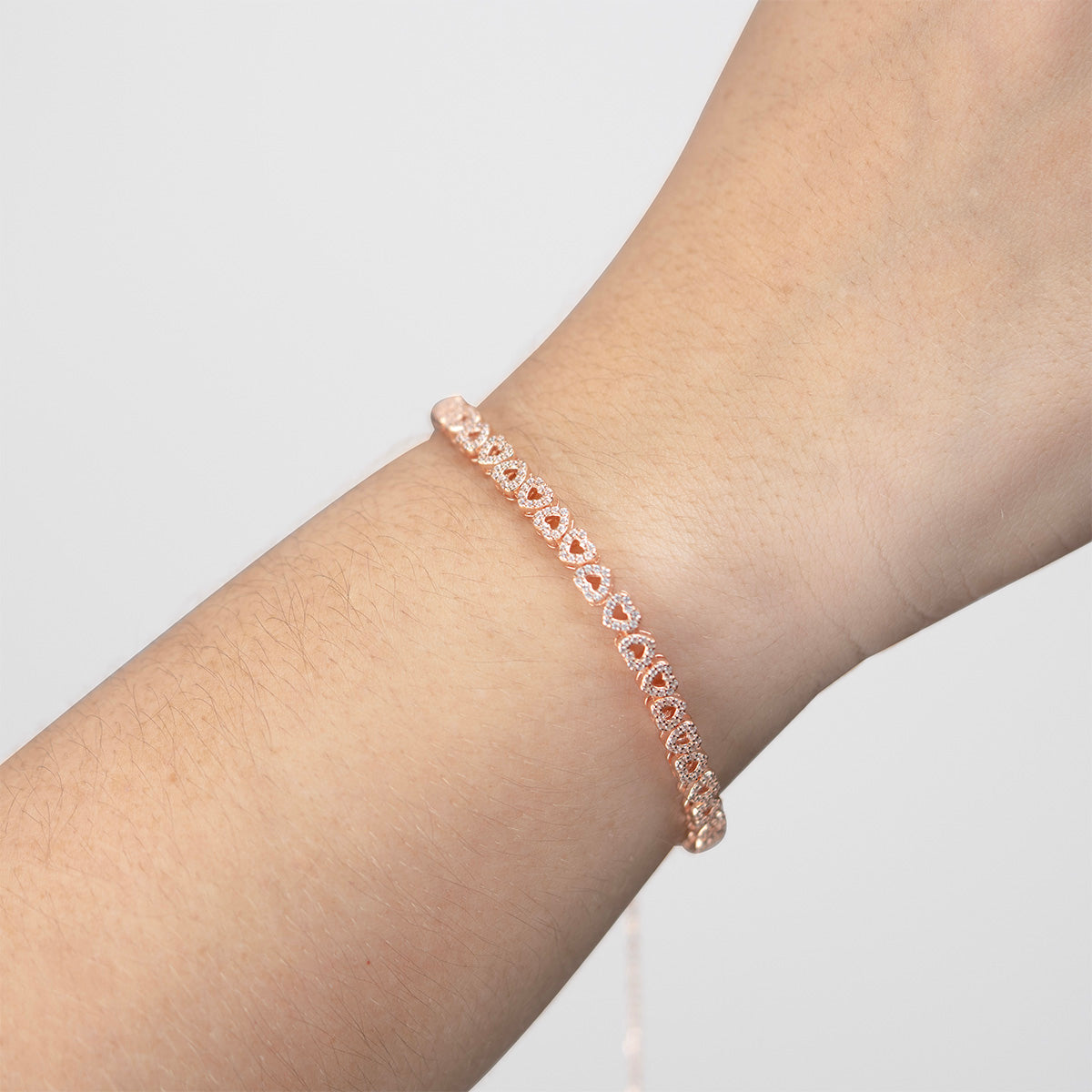 Full Hearts Bracelet (Rose Gold) 