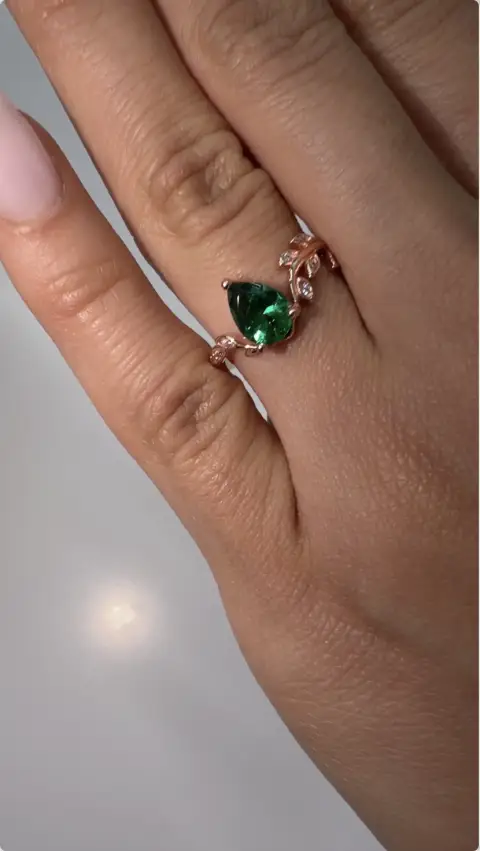 Anillo Gota Green