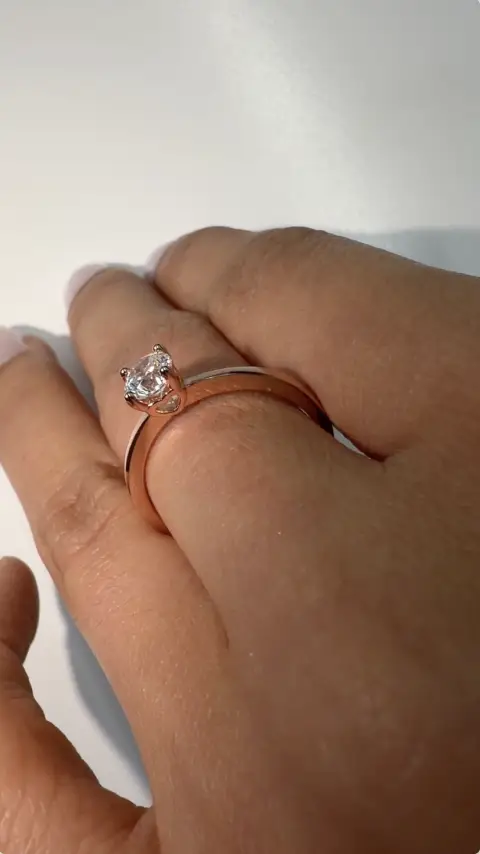 Anillo Promesa Oro Rosado