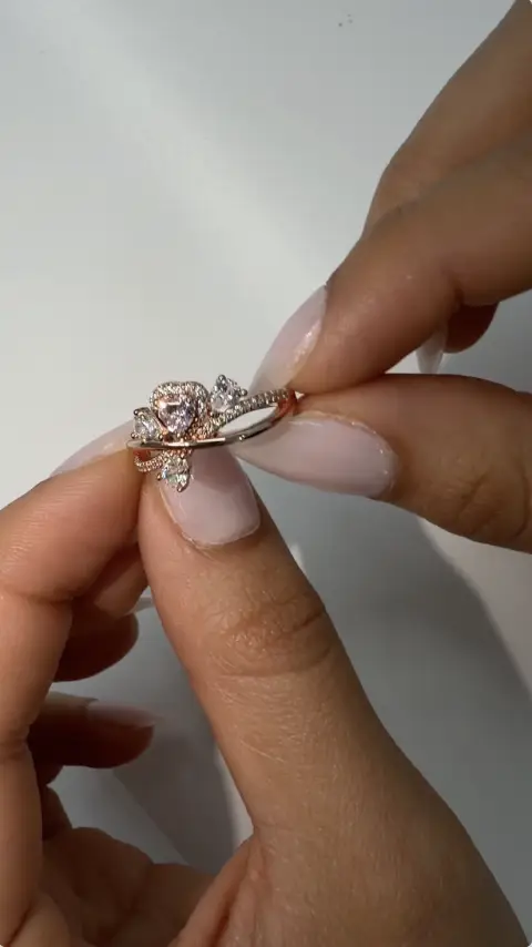 Anillo Corazon Gotas