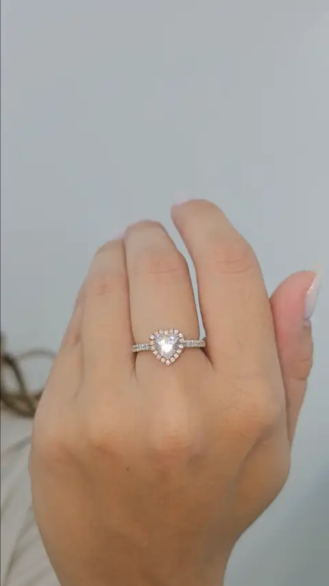 Anillo Corazon Pave BELUM TWO