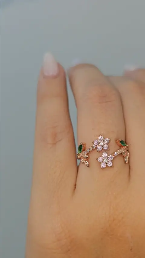 Anillo Flor Ensueño Oro Rosado