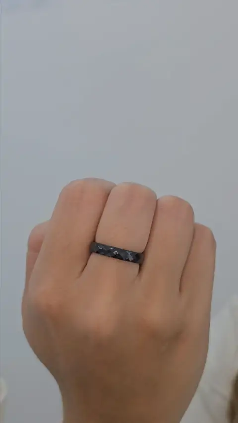 Anillo Ceramica Corte Diamantado