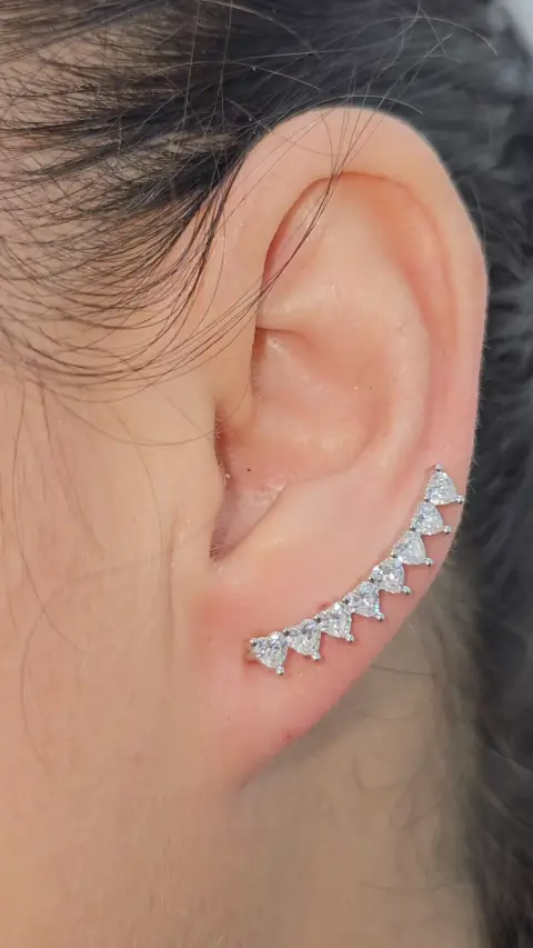 Escaladores Plata Corazones
