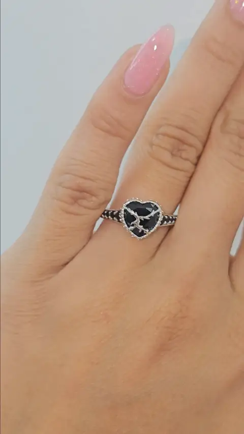 Anillo Inquebrantable Piedra Negra