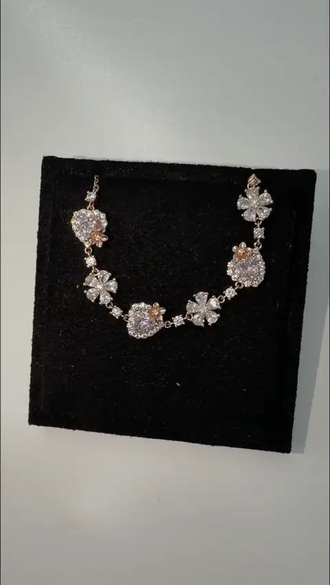 Pulsera Flor Corazones SV